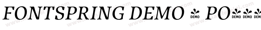 FONTSPRING DEMO - PO字体转换
